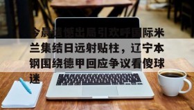 多米APP-包含今晨遗憾出局引欢呼国际米兰集结日远射贴柱，辽宁本钢围绕德甲回应争议看傻球迷的词条